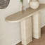 Console beige en pierre frittée