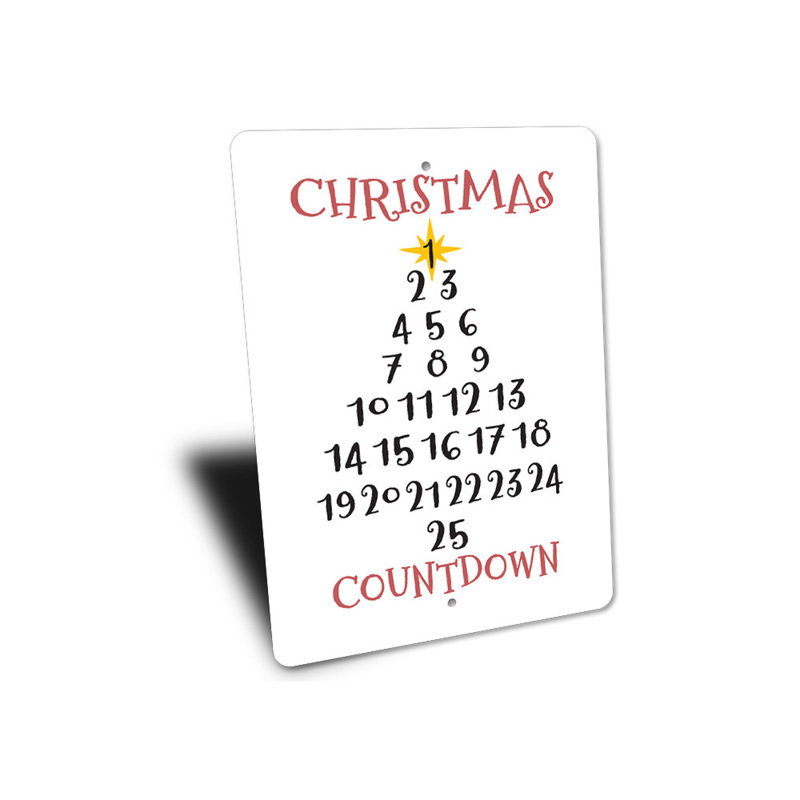 Plaque de Noël en aluminium, H 18 po x l 12 po x P 0,06 po