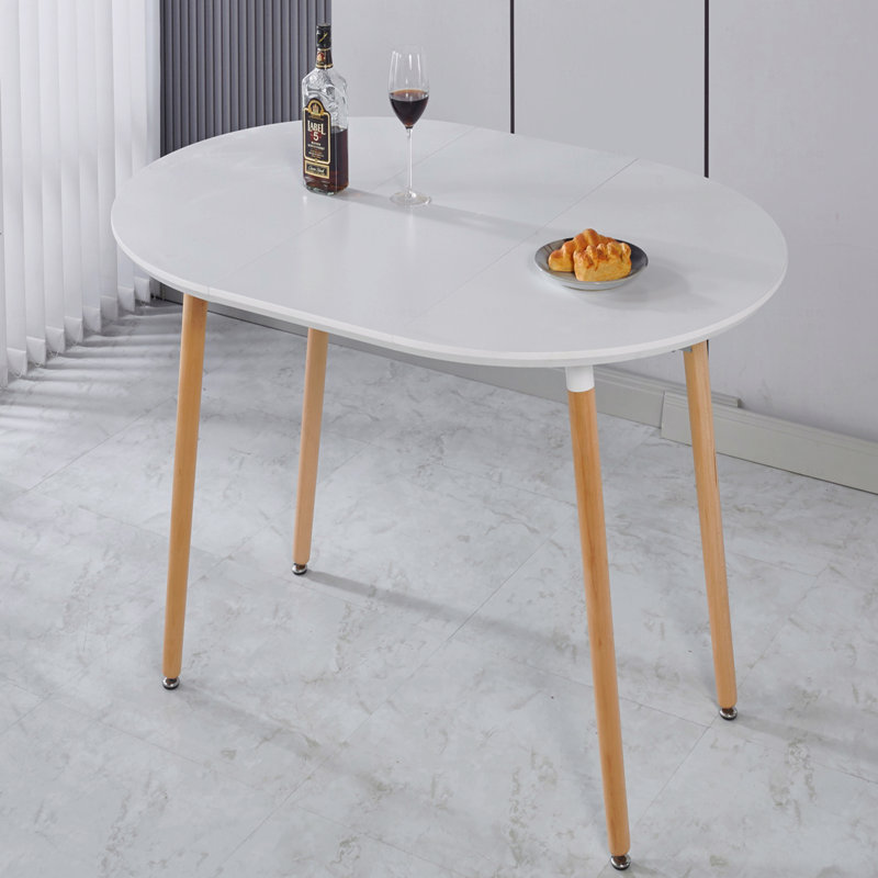 Table basse en bois Table de salle à manger extensible, Blanc