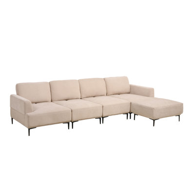Upholstery Sofa With 1Pc Stool