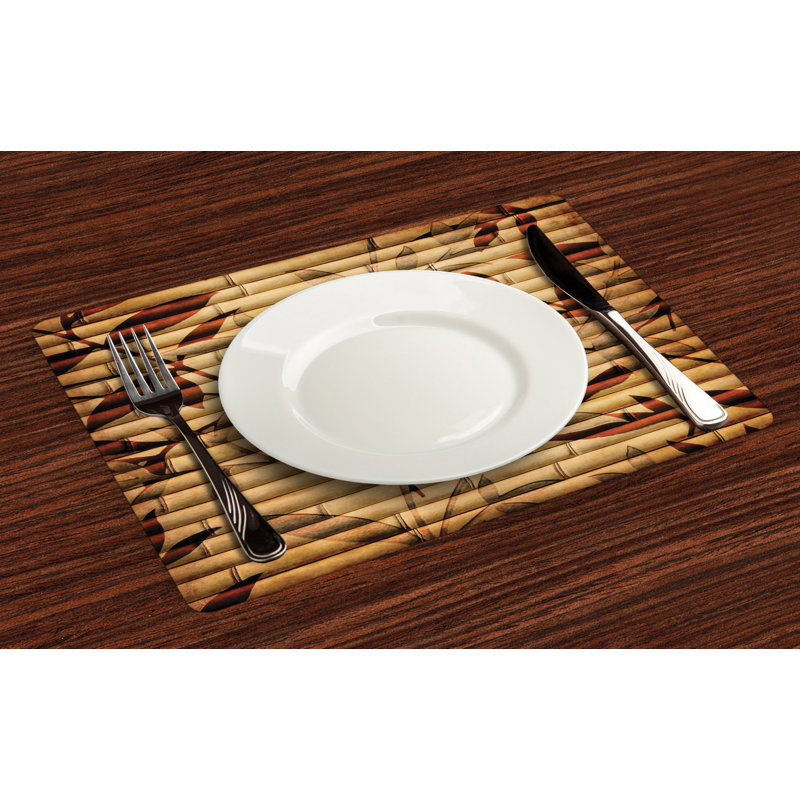 Deleo Bamboo Leaves Bohemian Placemat