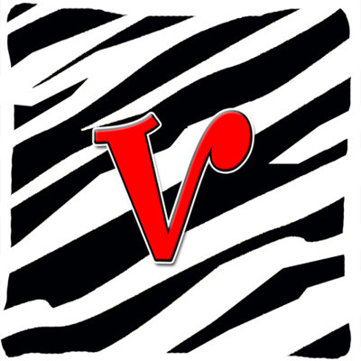 Monogramme initiale Zebra intérieur/extérieur Throw Pillow