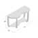 Aalaysia 51'' Glass Top Console Table