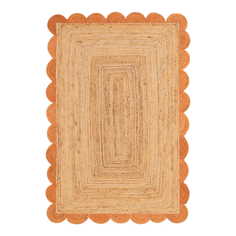 Cosner Hand Braided Area Rug, Rectangle 4'1" x 6'1"