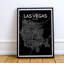 «Las Vegas City Map», reproduction d'impression sur affiche-31735242
