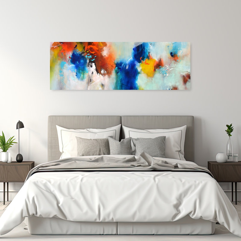 Vibrant Fluid Abstract by Kirsten Handelmann - Wrapped Canvas Panoramic Print, 50.8 cm H x 152.4 cm W