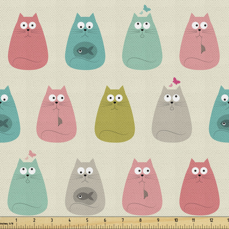 Charlotin Kitten Print Funny Feline Friends Multi-Purpose Fabric