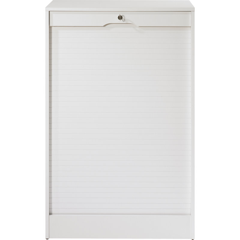 Cauley 1 -Door 12 -Shelf, White