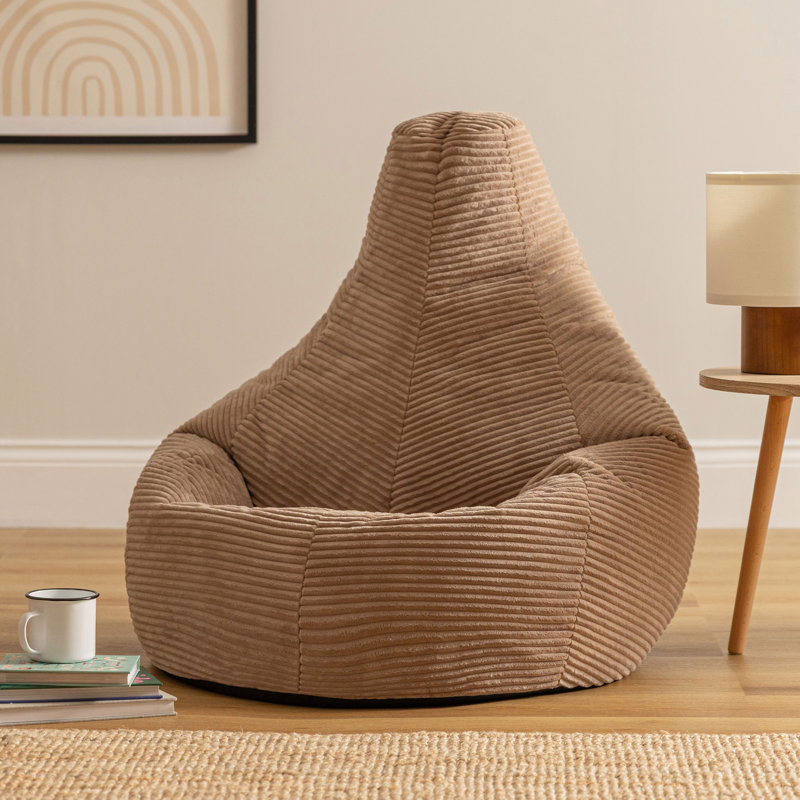 Dalton Corduroy Recliner Bean Bag, Brown