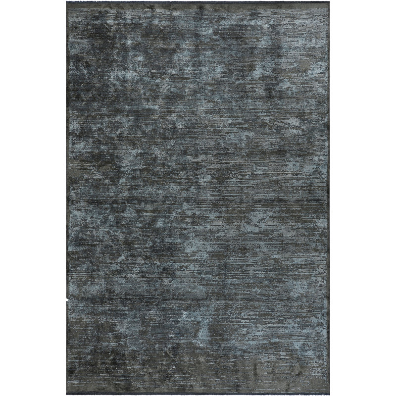 Tapis en coton / acrylique / gris anthracite / gris Rapture, Rectangle 7 pi 10 po x 9 pi 10 po