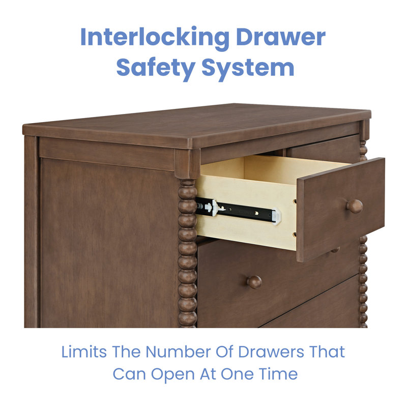 Saint Changing Table Dresser, Teak Brown