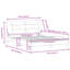 Cadre de lit vidaXL avec DEL sans matelas Hvar noir et blanc 59,8 po x 79,9 po-118101768-118101765