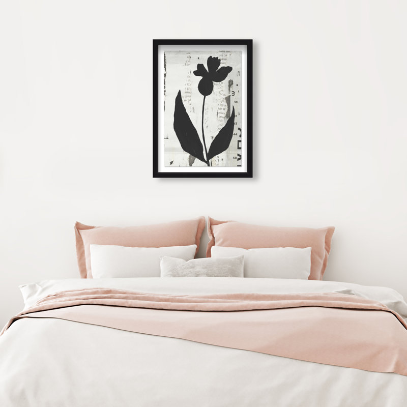 Single Orchid Print by Oliver Gal, 17.5"H x 25.5"W, Black Shadowbox