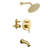 SUMERAIN Tub and Shower Faucet with Pressure Balance Valve, Wall Mounted Single Handle Shower Faucet with Waterfall Spout-69785298
