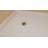 DreamLine SlimLine 32 inch D x 60 inch W x 2 3/4 inch H Single Threshold Biscuit Alcove Shower Base with 2 inch Brushed Brass Left Round Drain-118322173-118322172