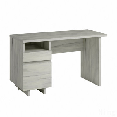 Desk With File Drawer, White Finish
