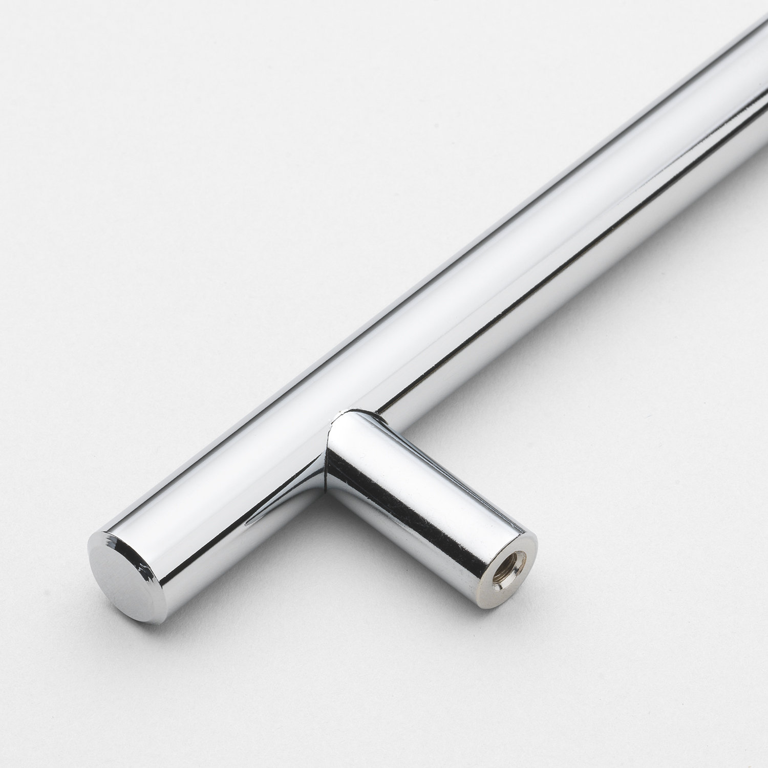 Roman Modern Bar Cabinet Pull, Polished Chrome, 7"