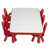 White/Candy Apple Red