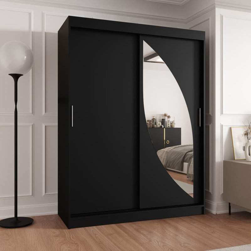 Artisan Wardrobe - Timeless Storage with Natural Elegance, Black, 200cm H x 150cm W x 62cm D