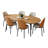 Kelce 6 Person 71" Oval Dining Table Set with Modern Upholstered Chairs-1702556984-1702556978
