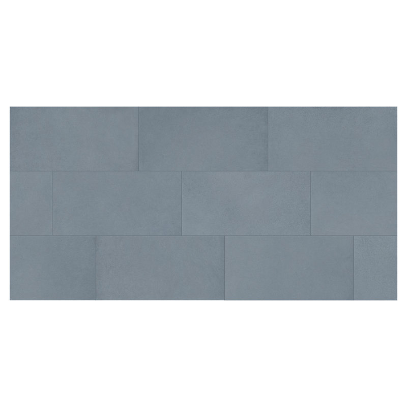 American Urban 24 in. x 48 in. Concrete Look Matte Porcelain Floor and Wall Tile (2 PCS, 16 Sq. Ft./Case), Blue