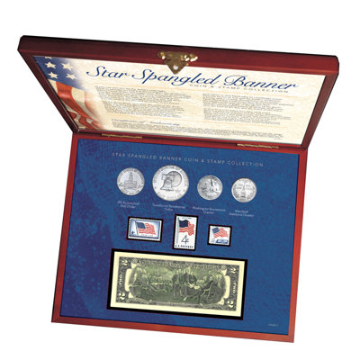 Ensemble de boîtes à pièces et timbres à angle de vedette étoile