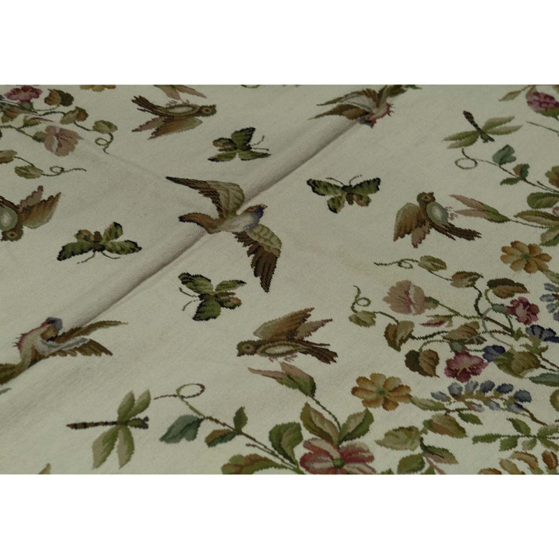 Tapis vert pistache noué à la main de haute qualité