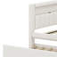 Lit plateforme tapissier avec ports USB et ceinture à DEL, avec lit gigogne