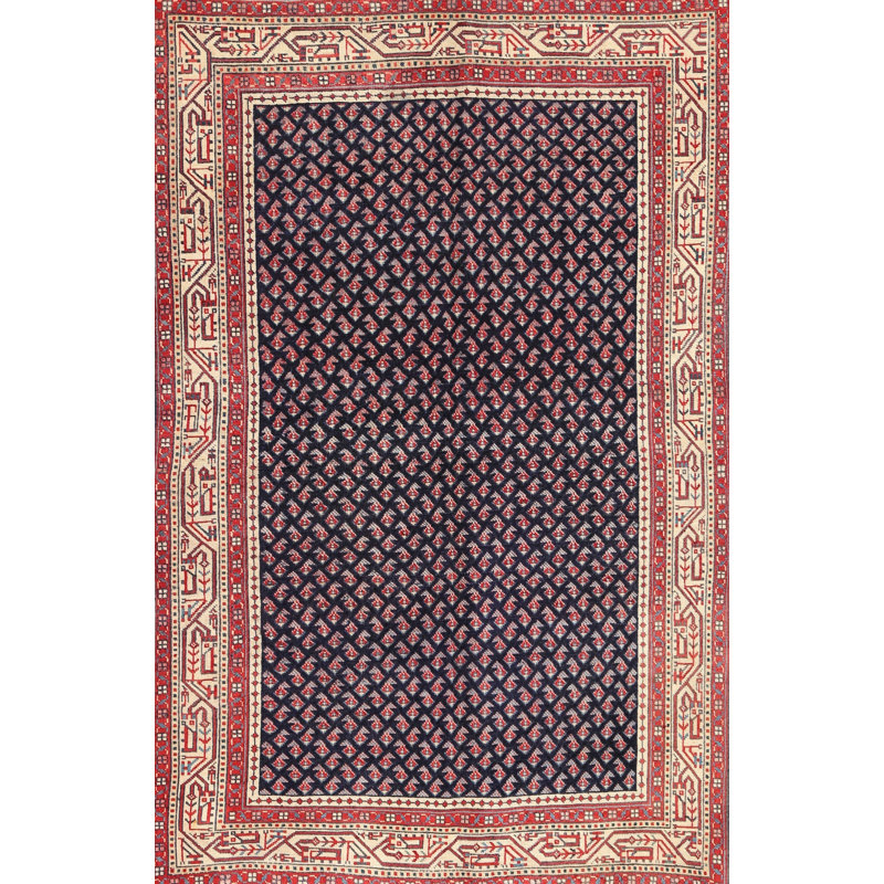 Tapis beige / rouge / noir Southwestern, Rectangle 5 pi x 8 pi