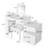 3-In-1 Makeup Vanity Desk With Flip-Top Mirror, LED Lighting, Adjustable Length & Ample Drawers - Stylish Multi-Functional Dressing Table For Home, White