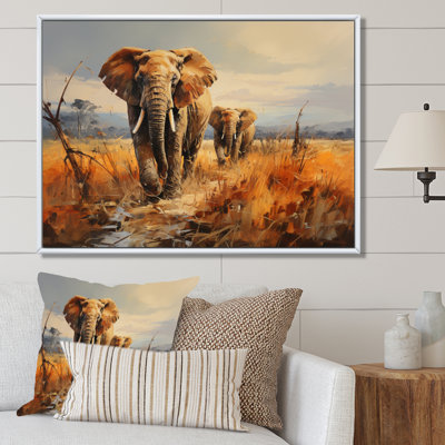 «Elephant Wandering Giants I», reproduction sur toile