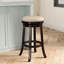 Tabouret de bar 30 po, finition de surface de couleur, siège en tissu beige chaud, tabouret pivotant à 360 degrés avec revêtement confortable, structure en bois franc, fonctionnalité pour une utilisation améliorée-2124164243