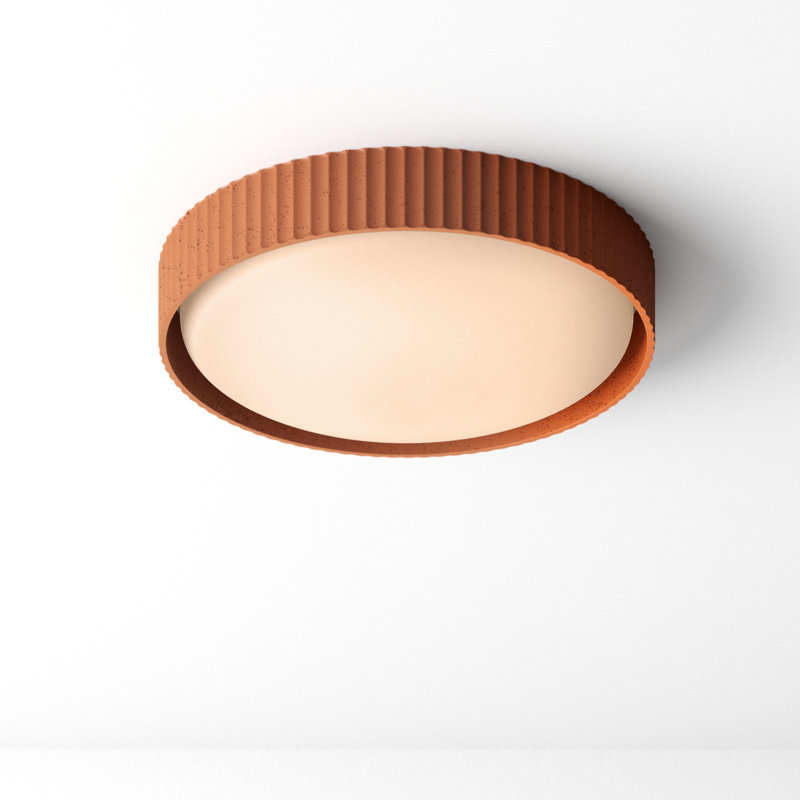 Carran Acrylic LED Flush Mount, Terra Cotta