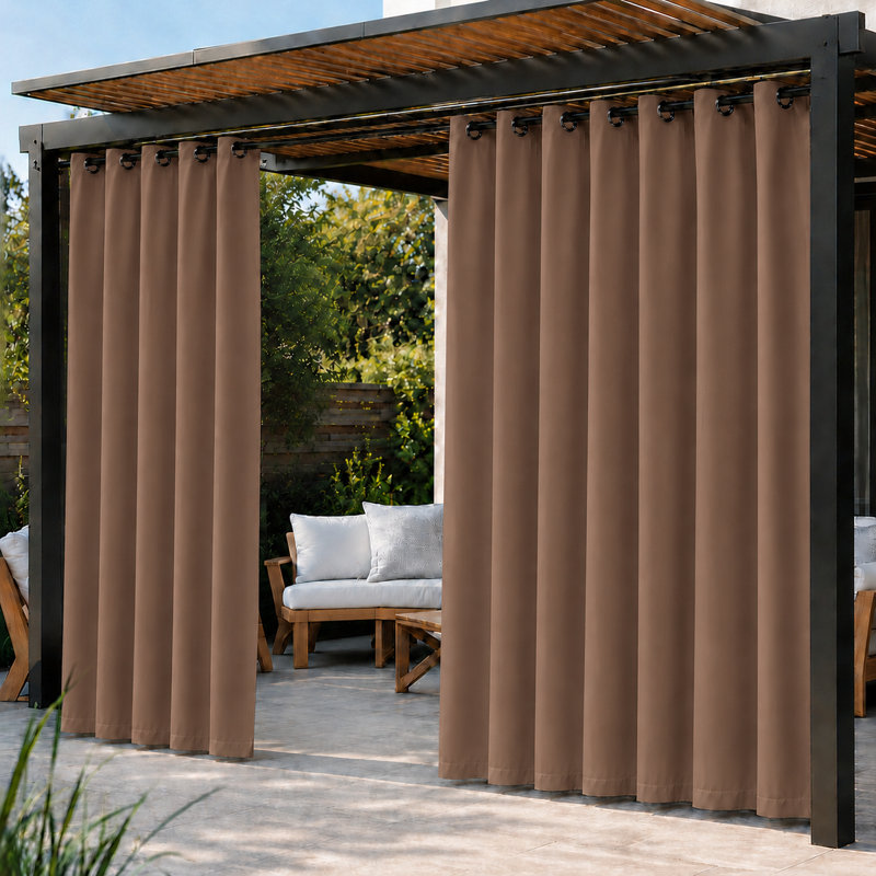 Rideaux occultants et imperméables pour patio et pergola - intimité de qualité supérieure et protection contre les intempéries - 1 panneau