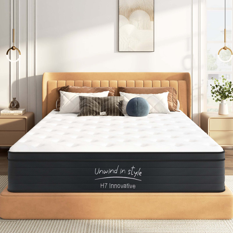 Twin Size Hybrid Mattress With 8-Inch Medium-Firm Support, Individually Pocketed Coils, Cooling Memory Foam, And Advanced Motion Isolation.