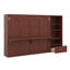 Grand lit escamotable avec rangement réglable, cadre de lit mural avec 4 compartiments, 1 grand tiroir, lit plateforme pliable-1777774216