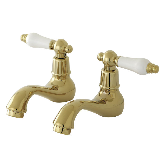 Vintage Centerset Bathroom Faucet, Polished Brass