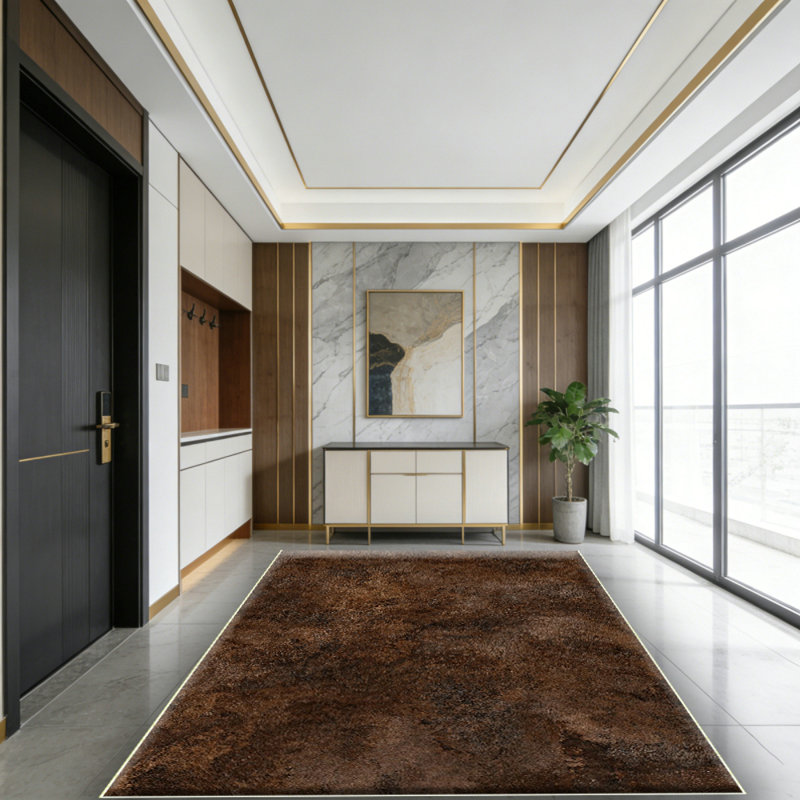 Brown Bedroom Area Rug: Ultra Fluffy Non-Slip Floor Carpet for Bedroom Living Room Nursery Playroom, Soft Shaggy Rug Home Decor (Brown)