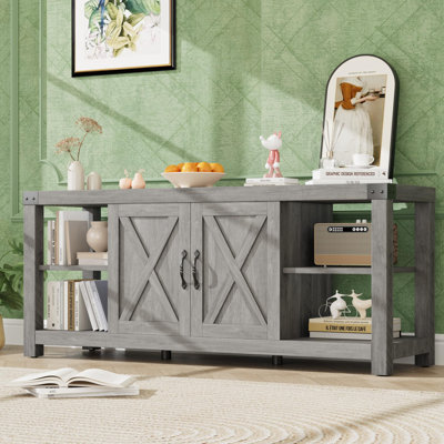 Meuble télé pour téléviseur de 65 po, meuble télé avec rangement, meuble télé 60 po avec tablettes, meuble télé moderne avec portes, meuble télé en bois pour le salon et la chambre à coucher