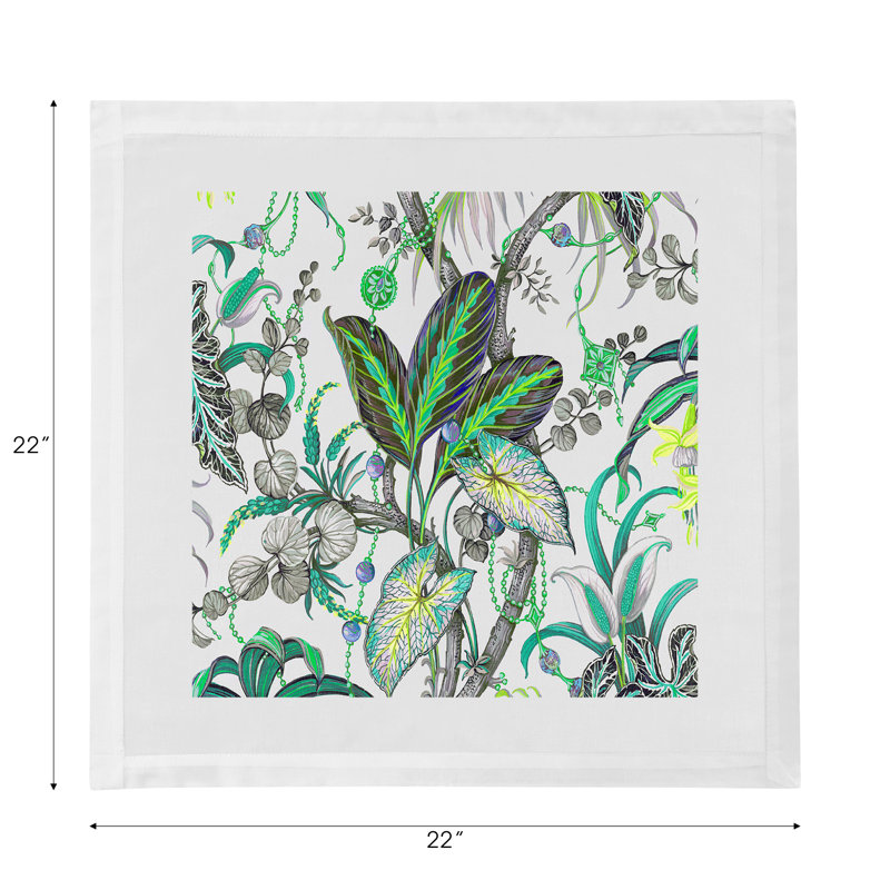 Amazonia Cotton Sateen Dinner Napkins, Tourmaline
