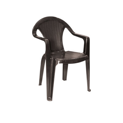 Rattan Arm Chair -4PK Espresso