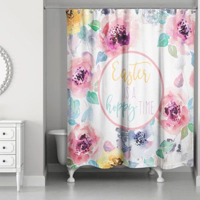 Danae Floral Single Shower Curtain