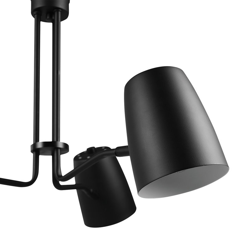 Lustre noir mat à 3 lumières Aneesha X Globe Logan