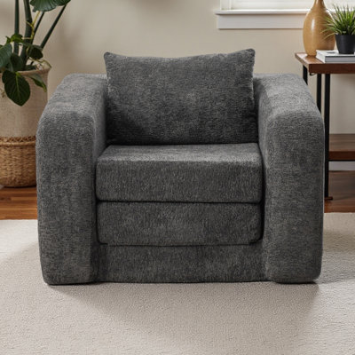 Fauteuil d'appoint pliable 40 po avec accoudoirs et dossier