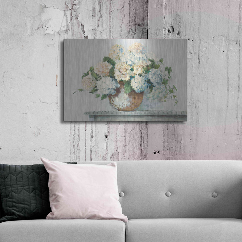 «White Hydrangea Cottage» par Carol Rowan, H 24 po x l 36 po