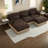 Spacious Modular Sofas Chenille Leopard Modern U Shape For Home Family
