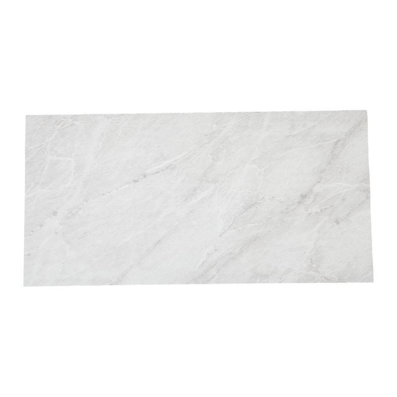30 x 60cm Set of 28 Stone-effect Self-adhesive PVC Flooring, White