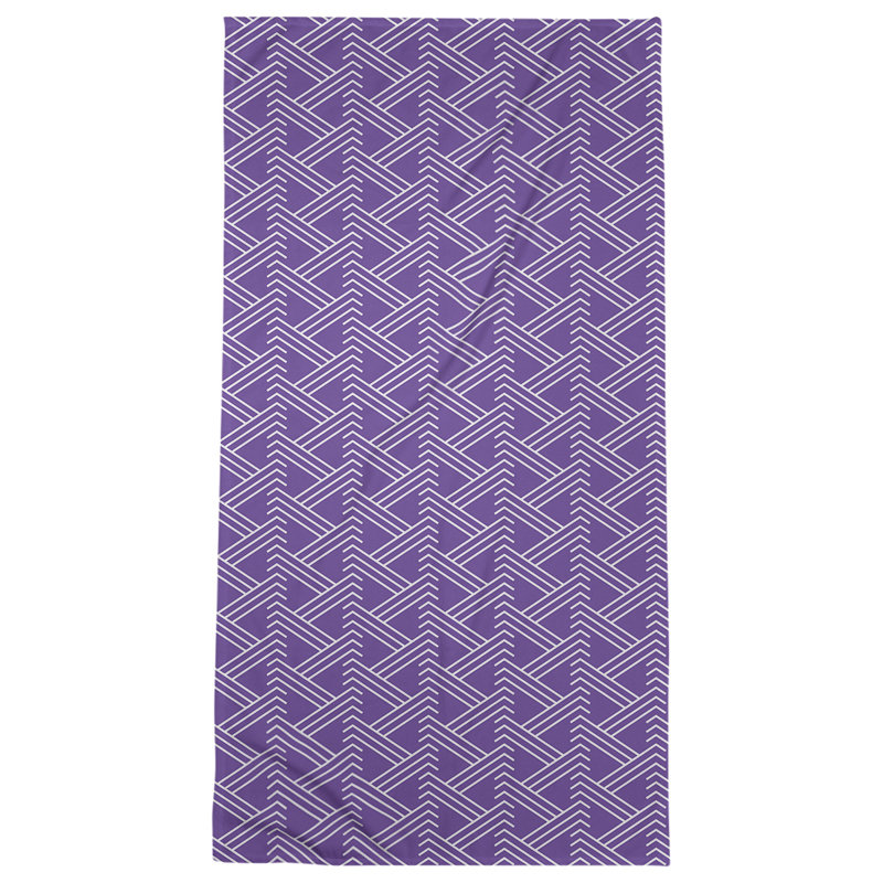 Jordao Beach Towel, Purple/White