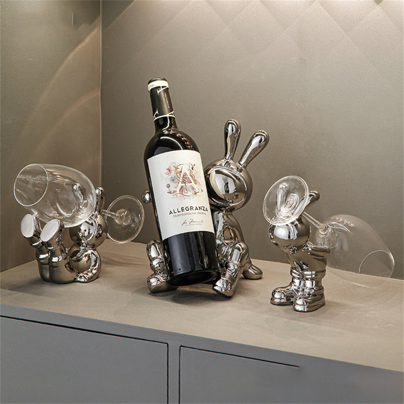 Support à bouteilles de vin et verre Kalisha