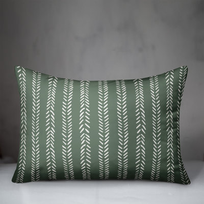 Striped Outdoor Reversible Throw Pillow